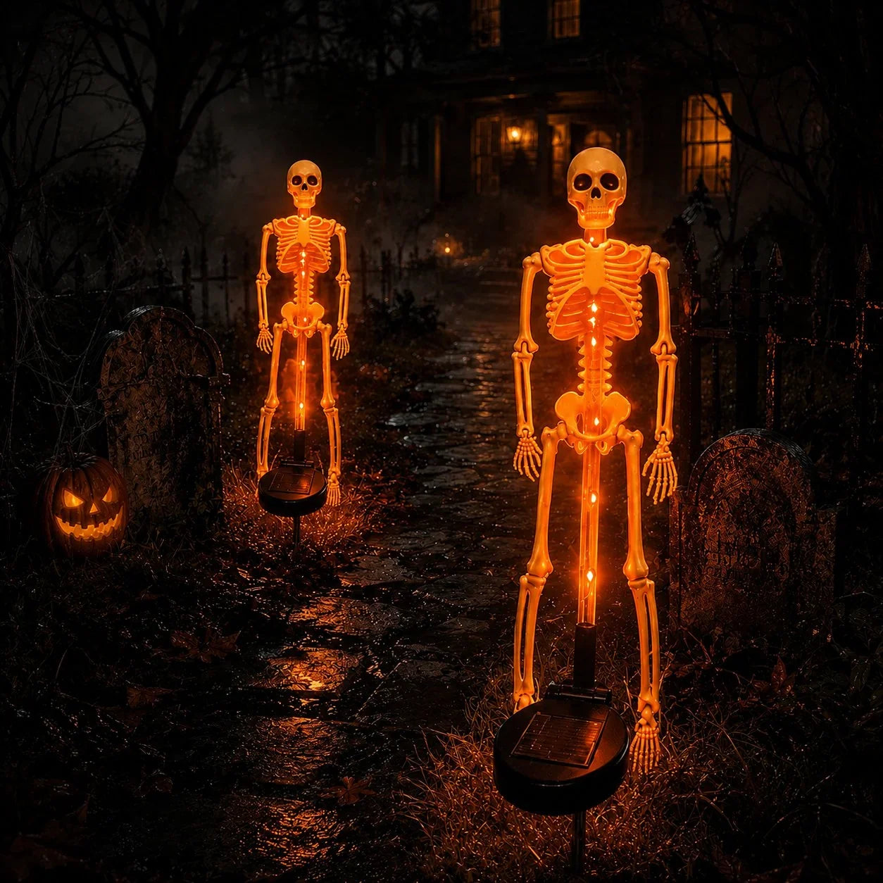 💀 Solar Skull Garden Light