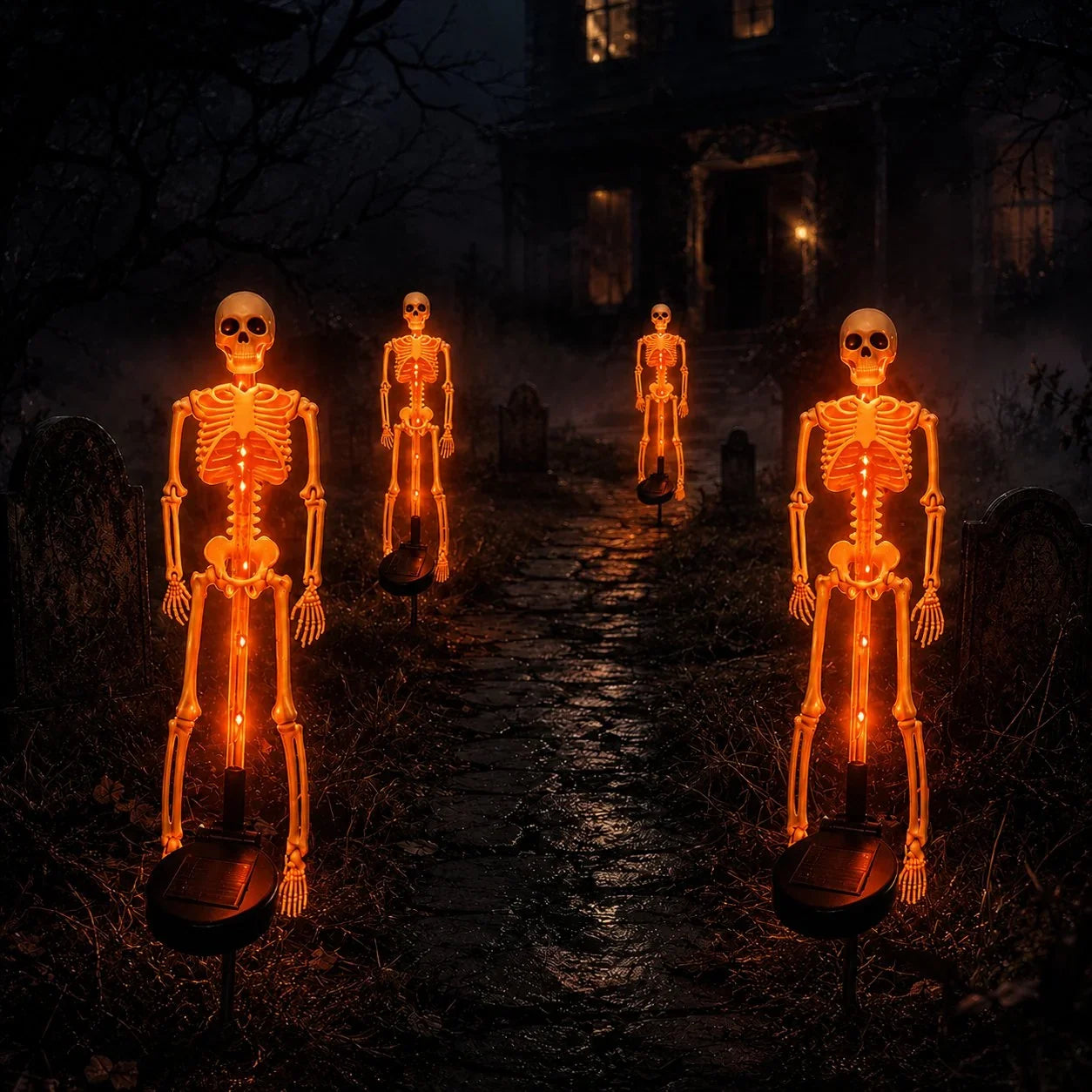💀 Solar Skull Garden Light