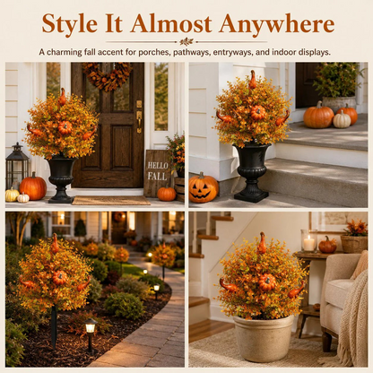 🔥Limited Time Offer – Artificial Fall Pumpkin Tree Stakes🍂