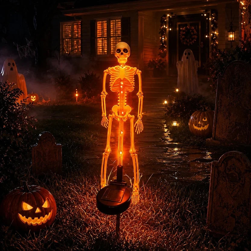 💀 Solar Skull Garden Light