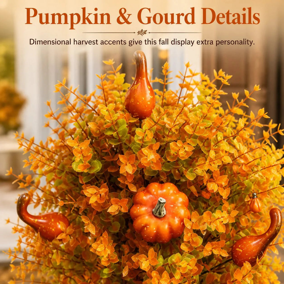 🔥Limited Time Offer – Artificial Fall Pumpkin Tree Stakes🍂