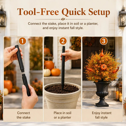 🔥Limited Time Offer – Artificial Fall Pumpkin Tree Stakes🍂